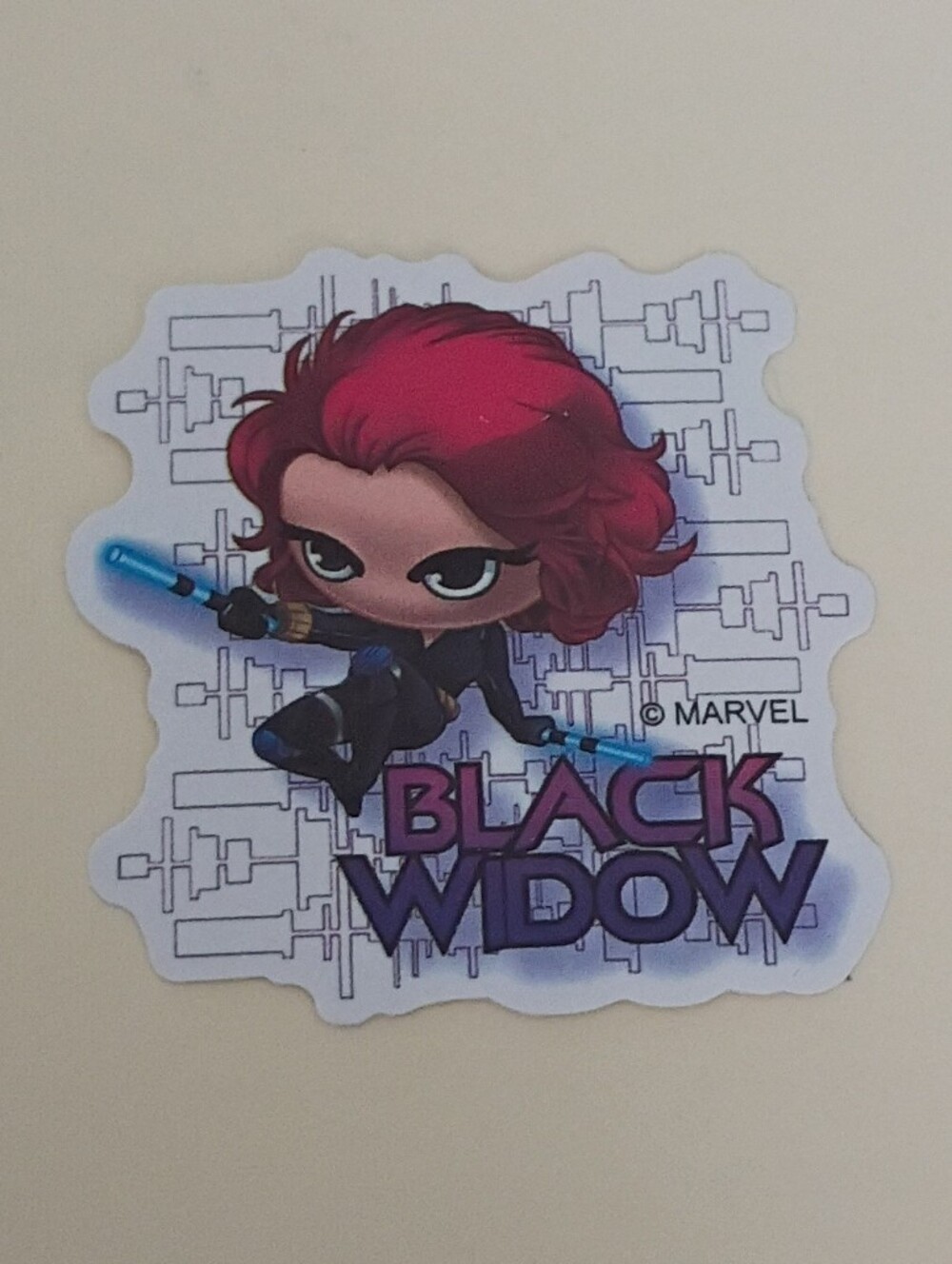 10/$10 Sticker - Black Widow Natasha Romanoff Shock Batons Marvel Superhero